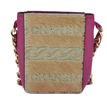 Chanel Chain Cigarette Case Leather, PINK, LEATHER, Clutche & pouche