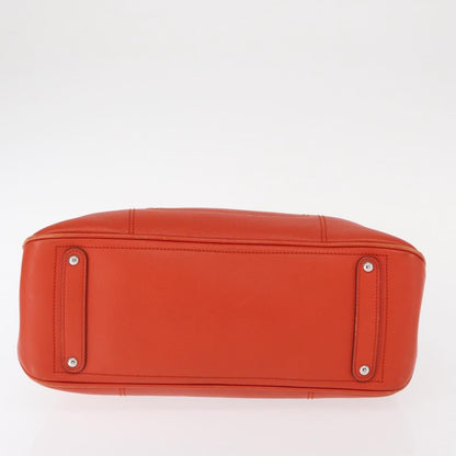 Salvatore Ferragamo Gancini handbag Leather, ORANGE, LEATHER, Handbag