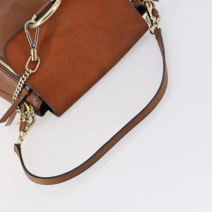 Chloe Faye Backpack Leather and Suede, BROWN, SUEDE, Backpack