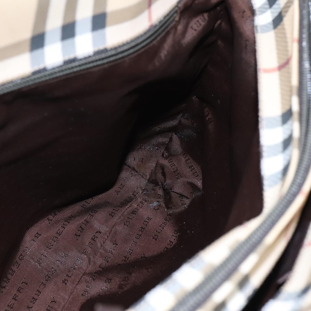 Burberry Top Handle Tote Haymarket Coated Canvas, BEIGE, CANVAS, Tote bag