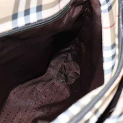 Burberry Top Handle Tote Haymarket Coated Canvas, BEIGE, CANVAS, Tote bag