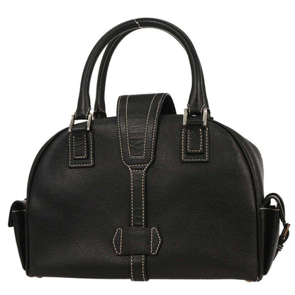 Loewe Senda Bowling Leather, BLACK, LEATHER, Handbag