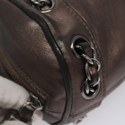 Chanel Lax Tassel Chain Shoulder Bag Leather, BROWN, LEATHER, Shoulder bag