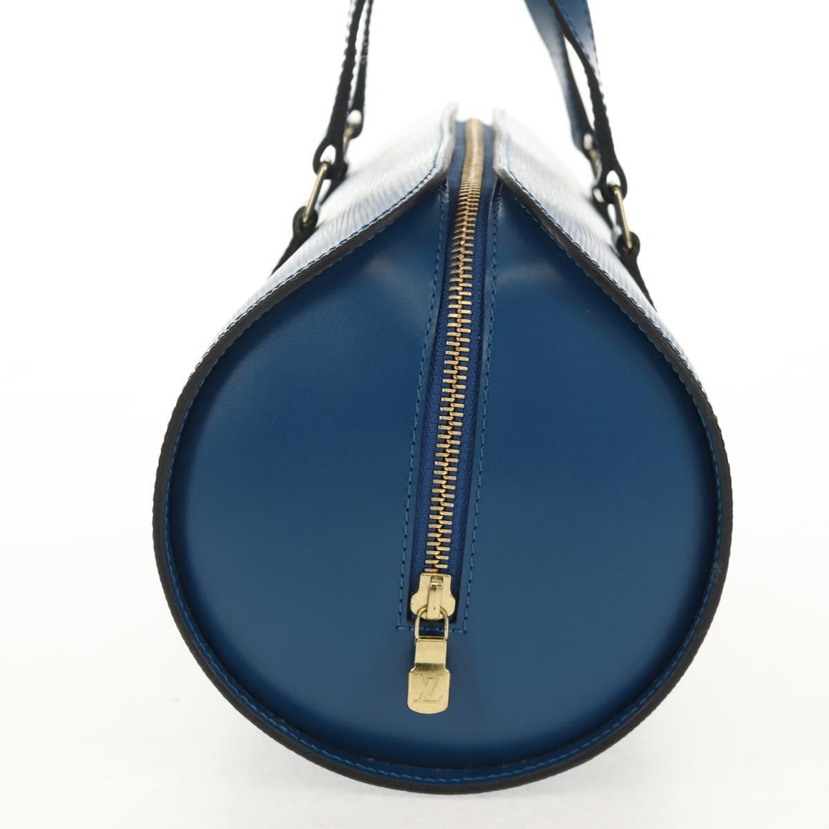 Louis Vuitton Soufflot Handbag Epi Leather, BLUE, LEATHER, Handbag