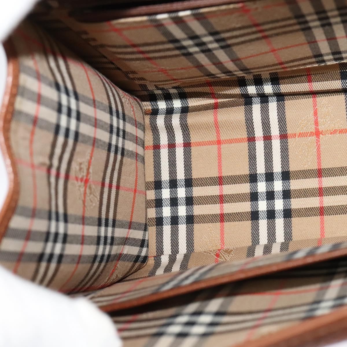 Burberry Vintage Handbag Leather, BROWN, LEATHER, Handbag