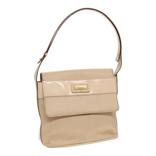 Celine Shoulder Bag Nylon, BEIGE, NYLON, Shoulder bag