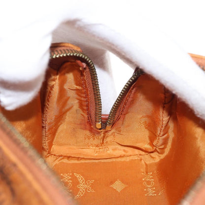 MCM Visetos Handbag Canvas and Leather, Brown, Canvas, Handbag