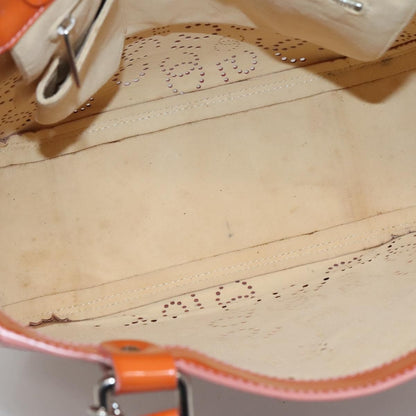 Chanel CC No.5 Shopping Tote Perforated Patent, ORANGE, PATENT_LEATHER, Tote bag