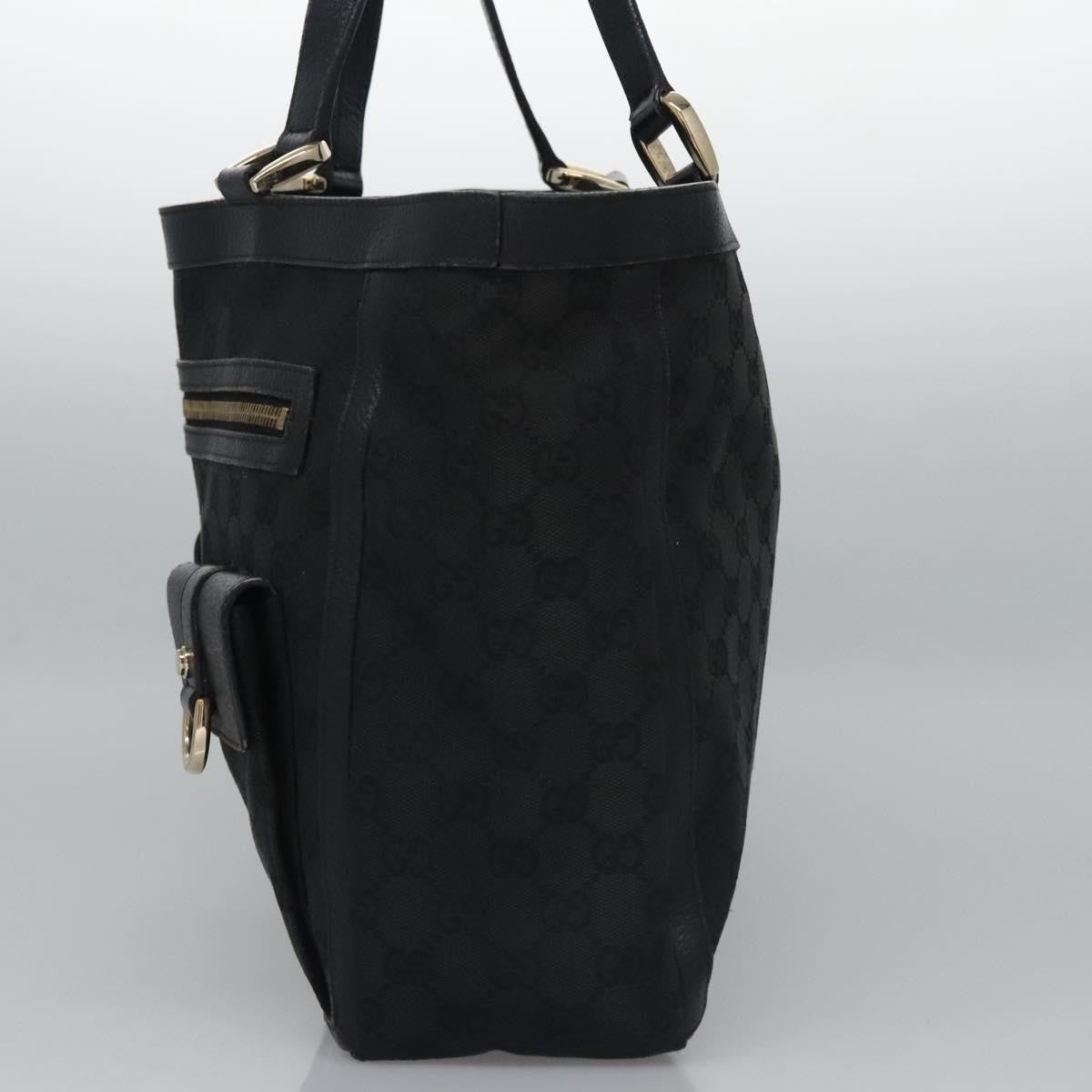 Gucci Abbey Pocket Tote GG Canvas, BLACK, CANVAS, Tote bag