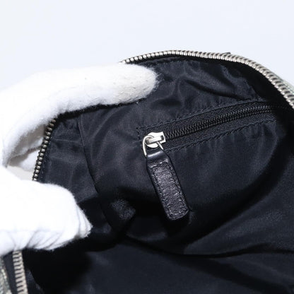 Christian Dior Vintage Trotter Zip Shoulder Bag Diorissimo Canvas, BLACK, CANVAS, Shoulder bag