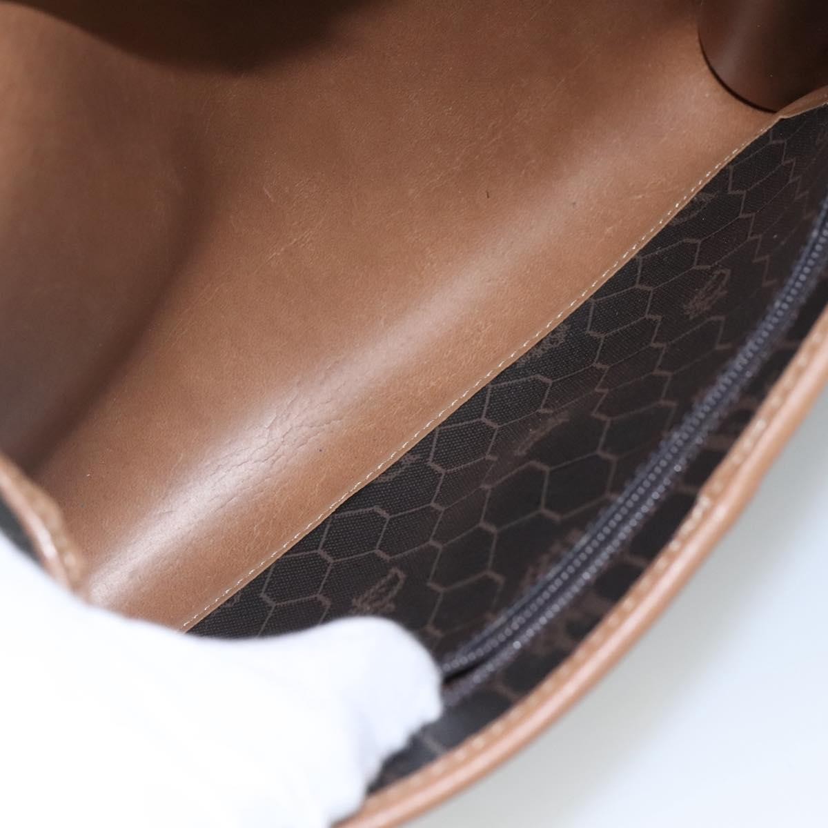 Christian Dior Vintage Honeycomb Flap Crossbody Bag Canvas and Leather, BLACK, CANVAS, Crossbody bag