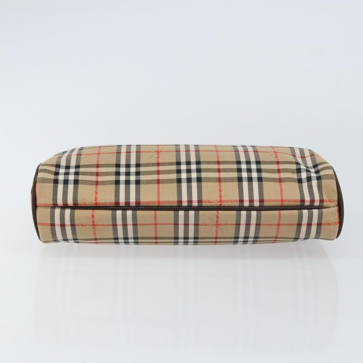 Burberry Nova check Pochette Canvas, BEIGE, CANVAS, Clutche & pouche