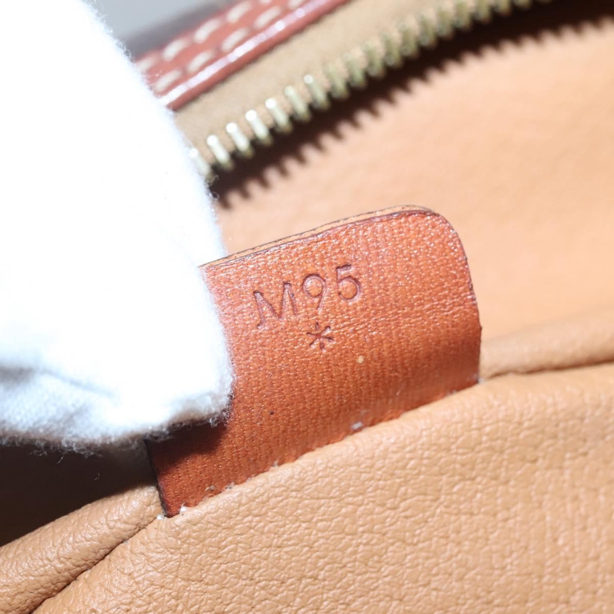 Celine Macadam Vanity Bag Canvas, BROWN, PVC, Travel bag