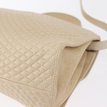 Bally Vintage Handbag Quilted Leather, ECRU, LEATHER, Handbag