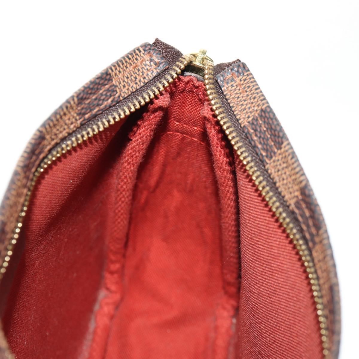 Louis Vuitton Trousse Make Up Bag Damier, BROWN, CANVAS, Clutche & pouche