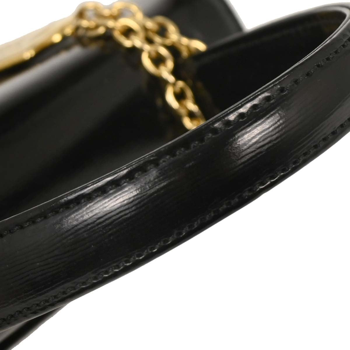 Saint Laurent Vintage Handbag Leather, BLACK, LEATHER, Handbag