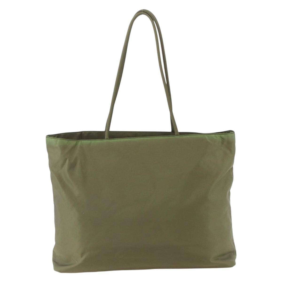 Prada Vintage Tote Tessuto, KHAKI, NYLON, Tote bag