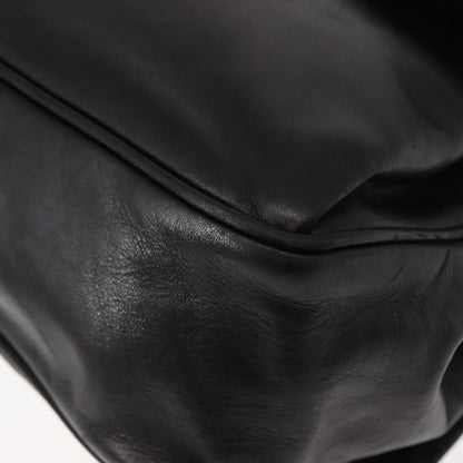 Celine Circle logo Leather, BLACK, LEATHER, Shoulder bag