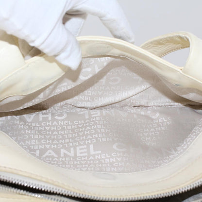 Chanel Vintage Shoulder Bag Canvas, WHITE, CANVAS, Shoulder bag