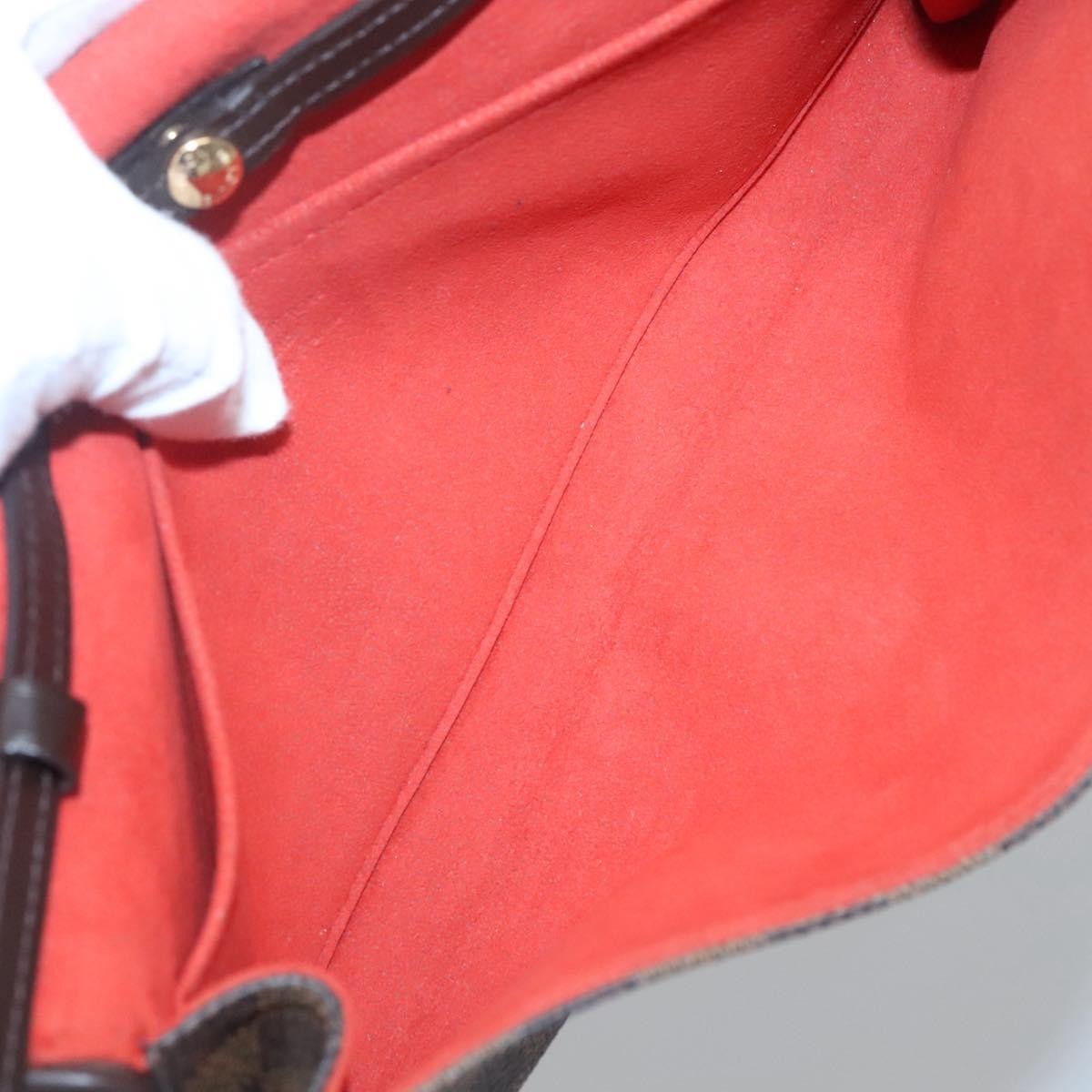 Louis Vuitton Twin Handbag Damier, BROWN, CANVAS, Handbag