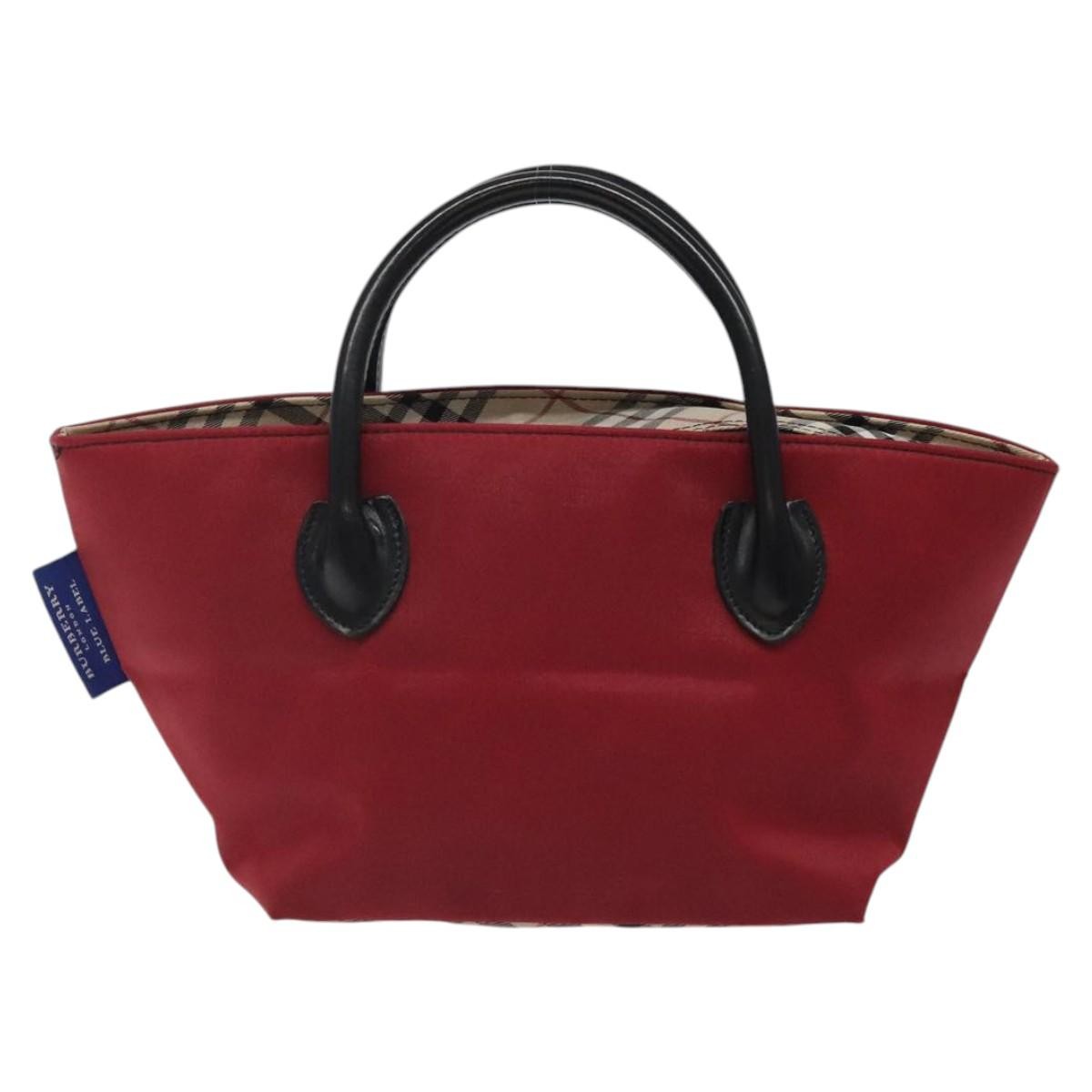 Burberry Nova Check Tote Nylon, RED, NYLON, Tote bag