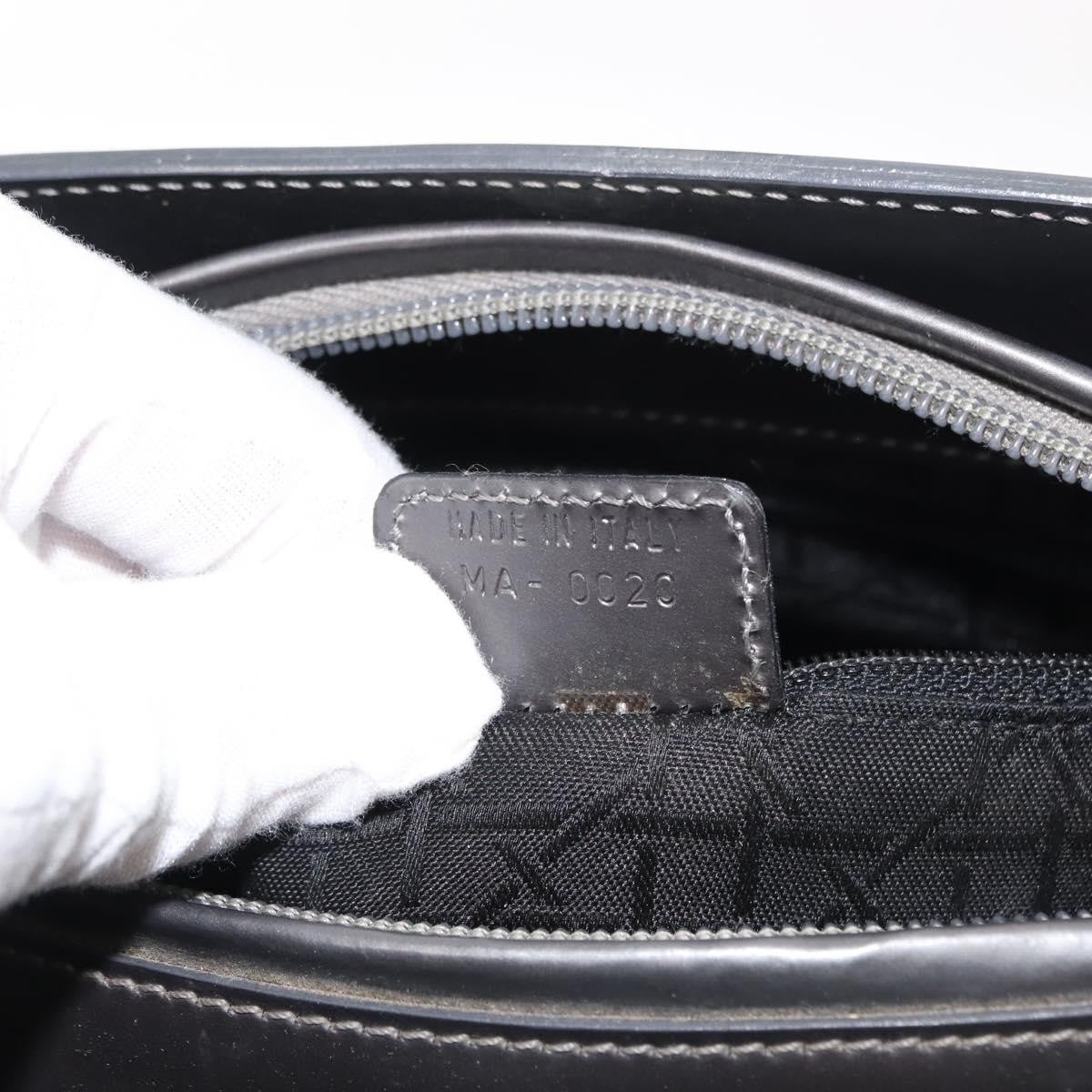 Christian Dior Vintage Handbag Leather, GRAY, LEATHER, Handbag