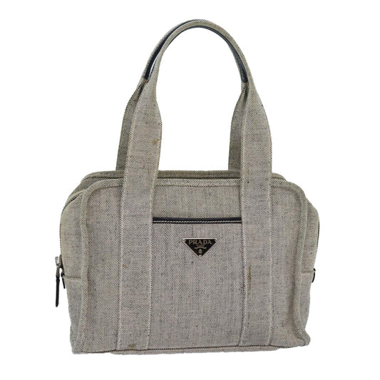 Prada Vintage Handbag Canvas, GRAY, CANVAS, Handbag