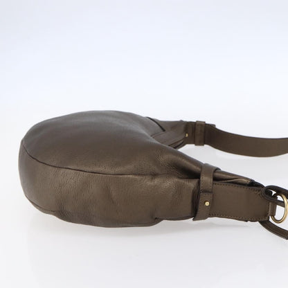 Salvatore Ferragamo Vintage Shoulder Bag Leather, BROWN, LEATHER, Shoulder bag