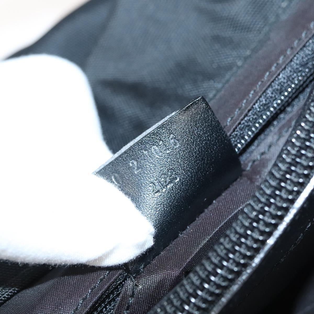 Gucci Vintage Bamboo Handle Tote Nylon, BLACK, NYLON, Tote bag