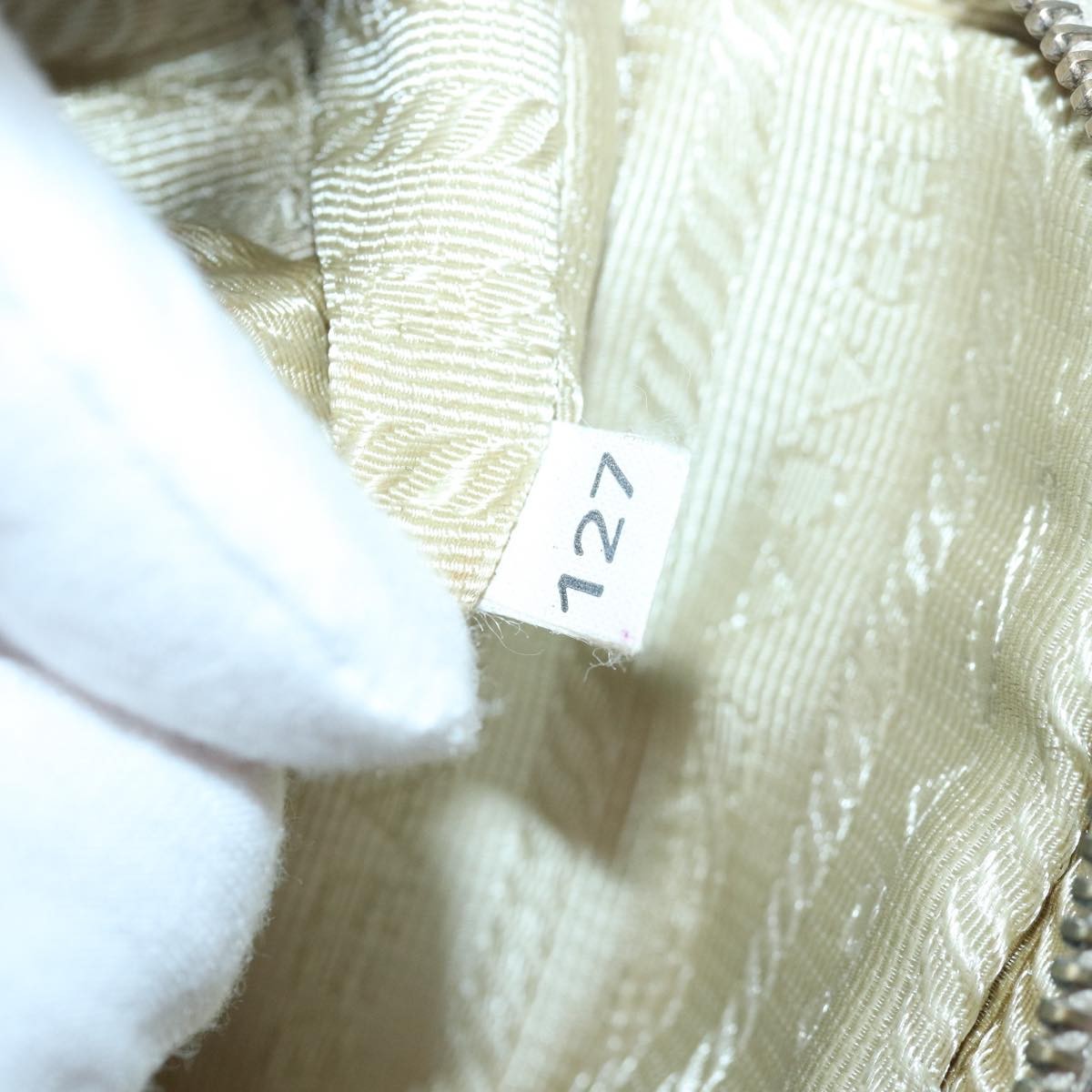 Prada Vintage Handbag Tessuto, BEIGE, NYLON, Handbag