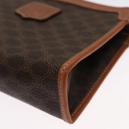 Celine Macadam Pochette Clutch, BROWN, PVC, Clutche & pouche
