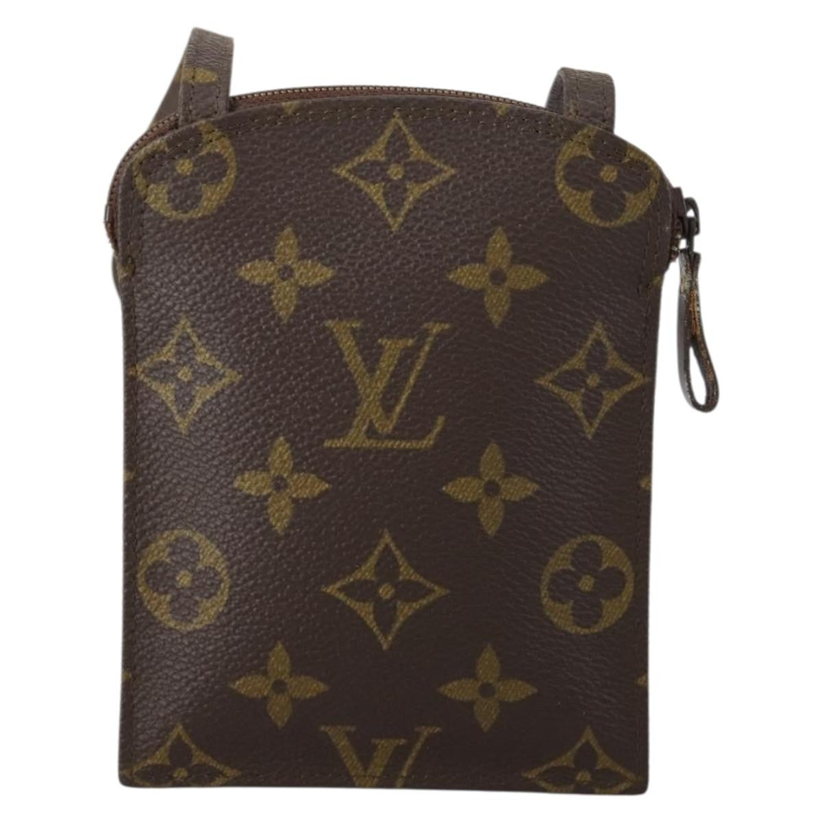 Louis Vuitton Pochette Secret Monogram canvas, BROWN, CANVAS, Clutche & pouche