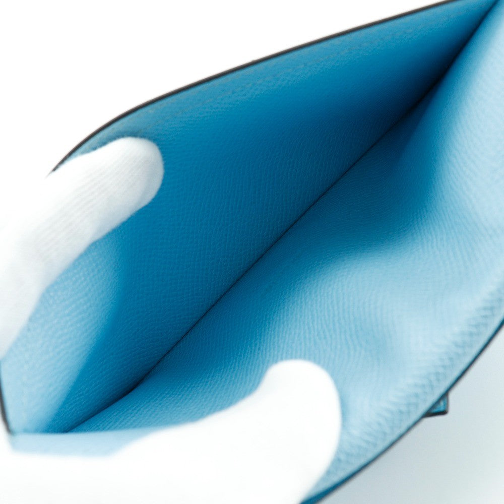 Hermes Bearn Wallet Epsom, BLUE, LEATHER, Wallets