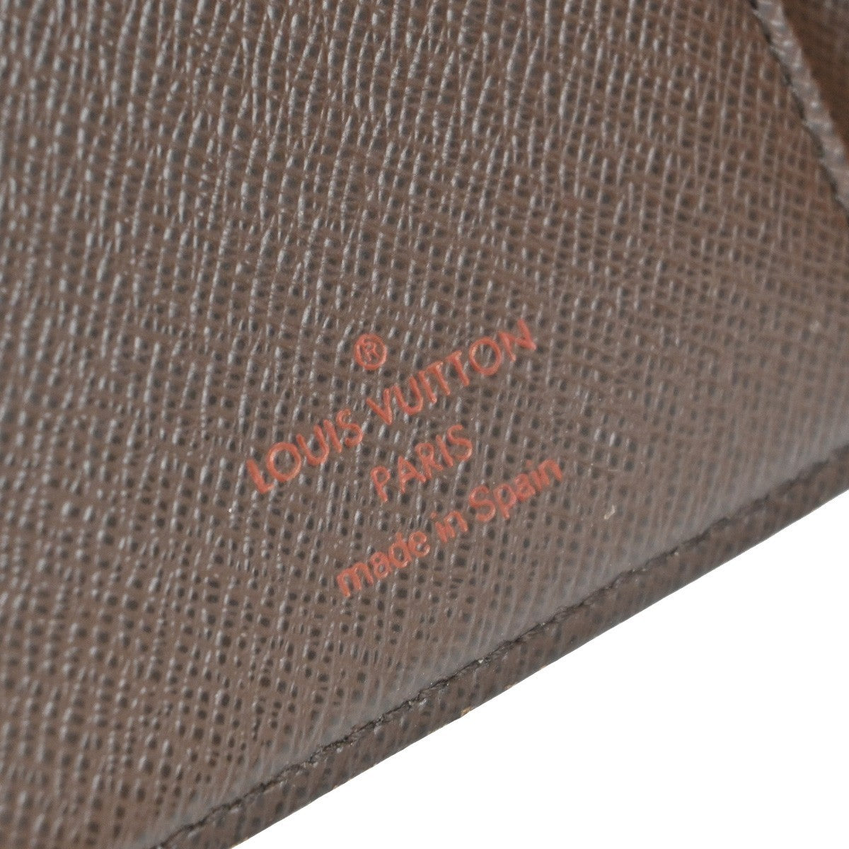 Louis Vuitton Checkbook Cover Damier, BROWN, CANVAS, Wallets