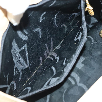 Salvatore Ferragamo Vintage Shoulder Bag Leather, BEIGE, LEATHER, Shoulder bag