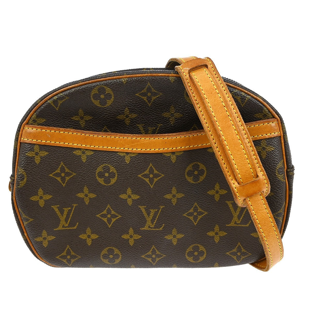 Louis Vuitton Blois Handbag Monogram Canvas, BROWN, CANVAS, Shoulder bag