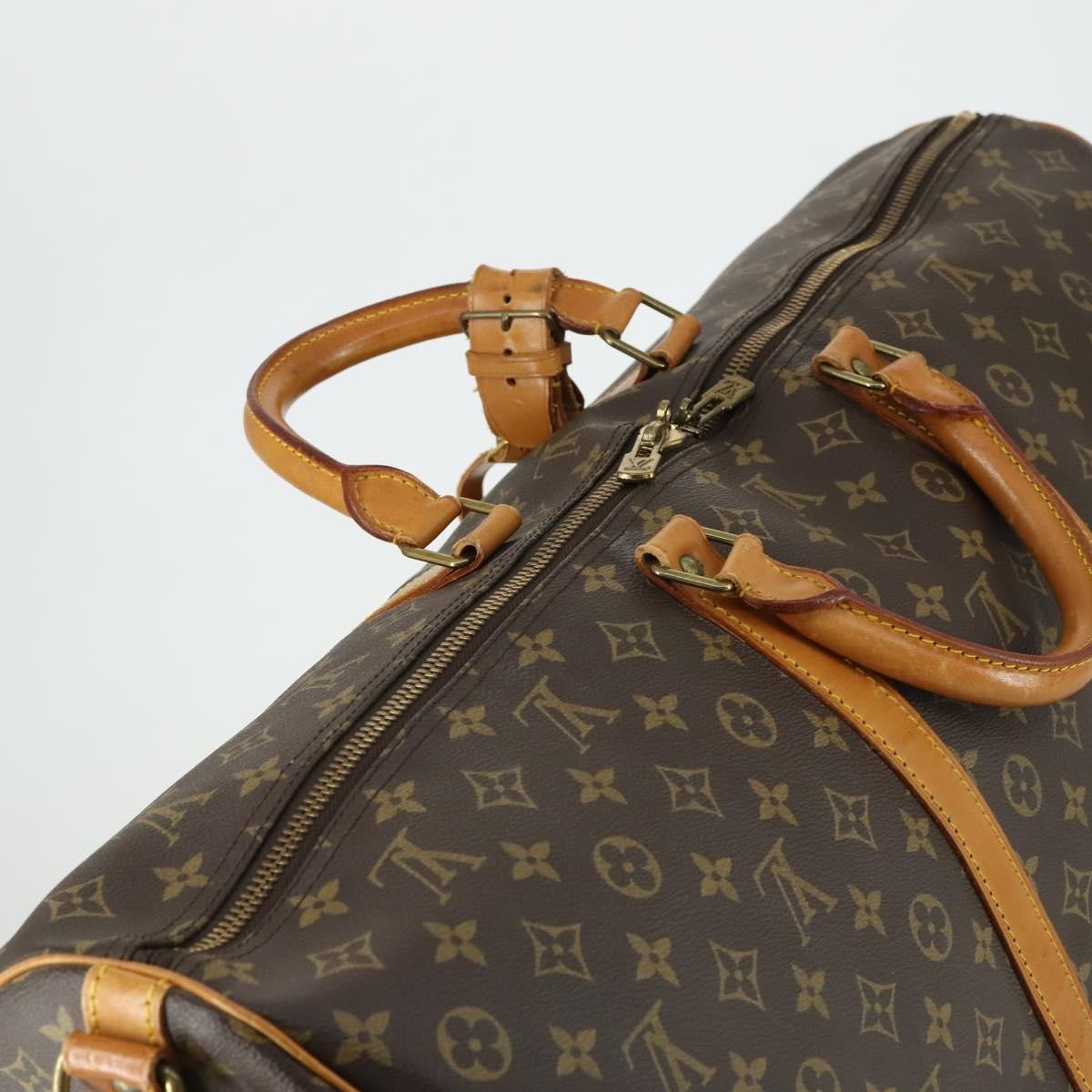 Louis Vuitton Keepall Bandouliere Bag Monogram Canvas, BROWN, CANVAS, Travel bag