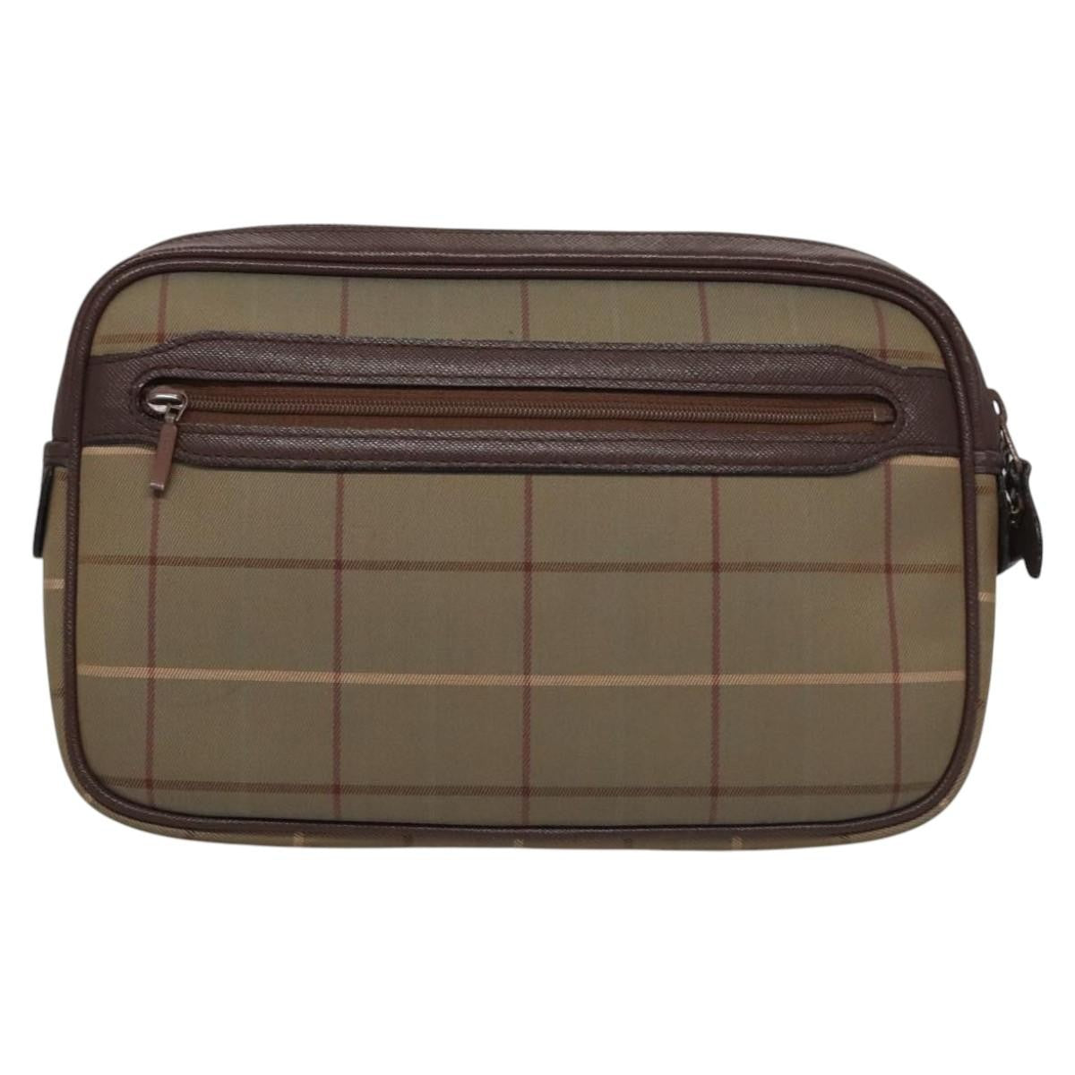 Burberry Nova check Pochette Canvas, BROWN, CANVAS, Clutche & pouche