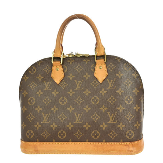 Louis Vuitton Alma Handbag Monogram Canvas, BROWN, CANVAS, Handbag