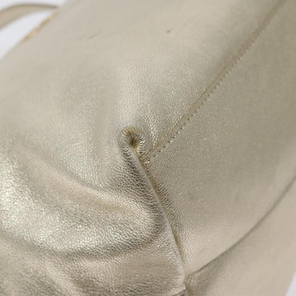 Salvatore Ferragamo Vintage Zip Tote Leather, GOLD, LEATHER, Tote bag