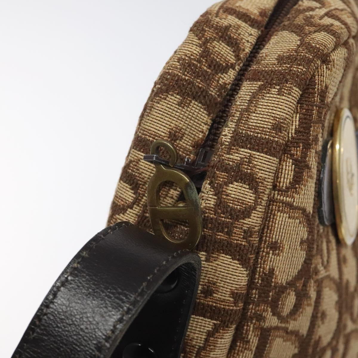 Christian Dior Vintage Trotter Shoulder Bag Canvas, BROWN, CANVAS, Shoulder bag