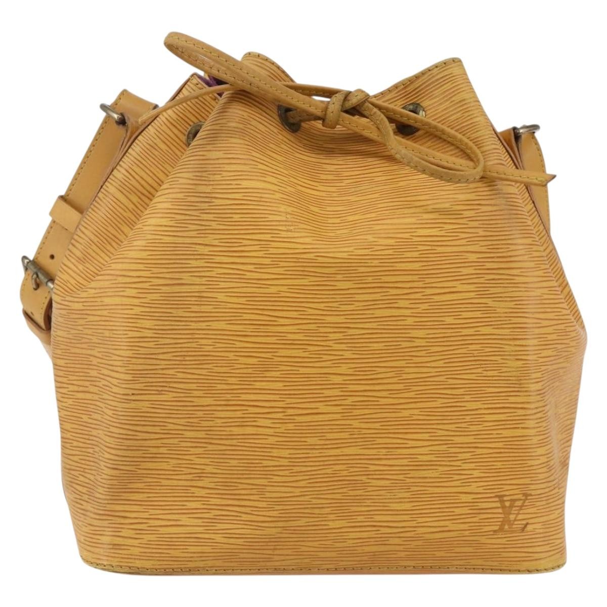 Louis Vuitton Petit Noe Handbag Epi Leather, YELLOW, LEATHER, Shoulder bag
