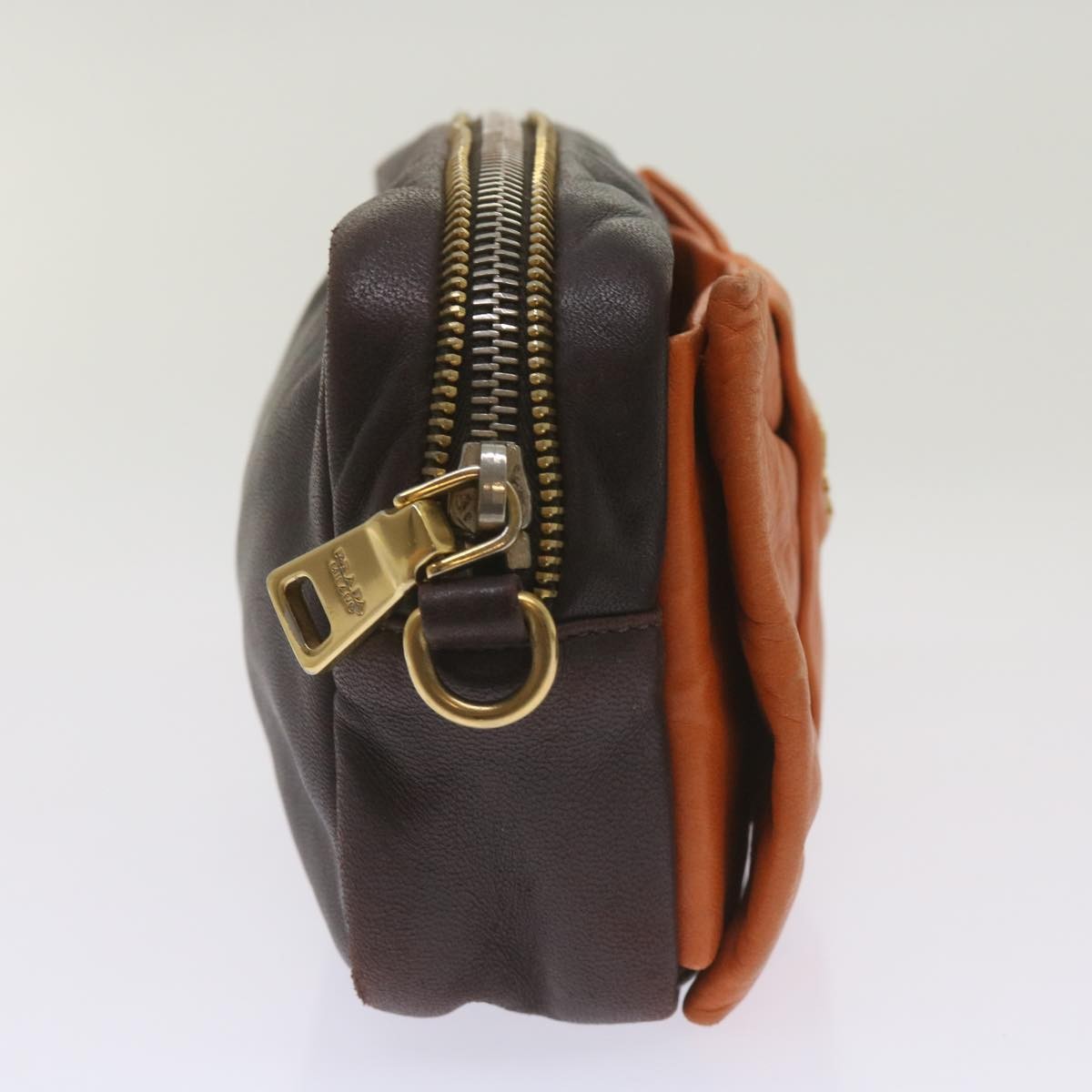 Prada Bow Camera shoulder Bag Leather, ORANGE, LEATHER, Shoulder bag