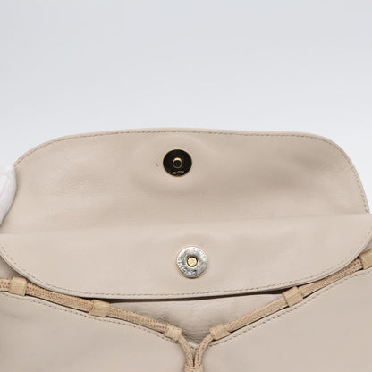 Celine Vintage Shoulder Bag Leather, Beige, Leather, Shoulder Bag