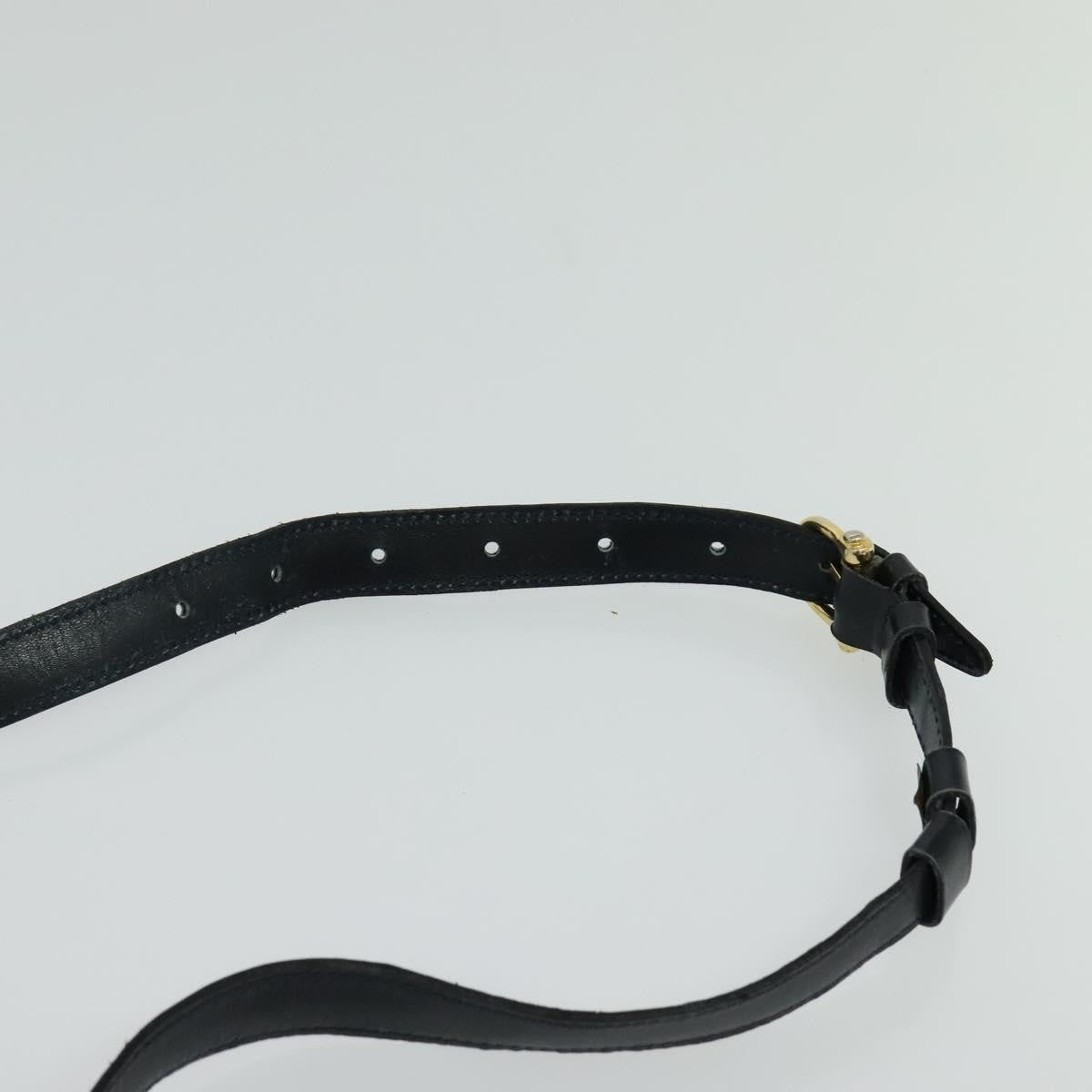 Celine Envelope Shoulder Bag Leather, NAVY, LEATHER, Shoulder bag