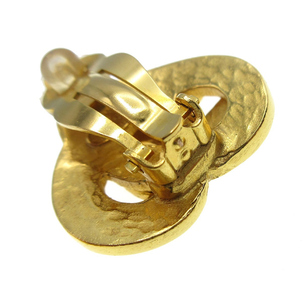 Chanel CC logo heart Gold-plated, GOLD, GOLD_PLATED, Earrings