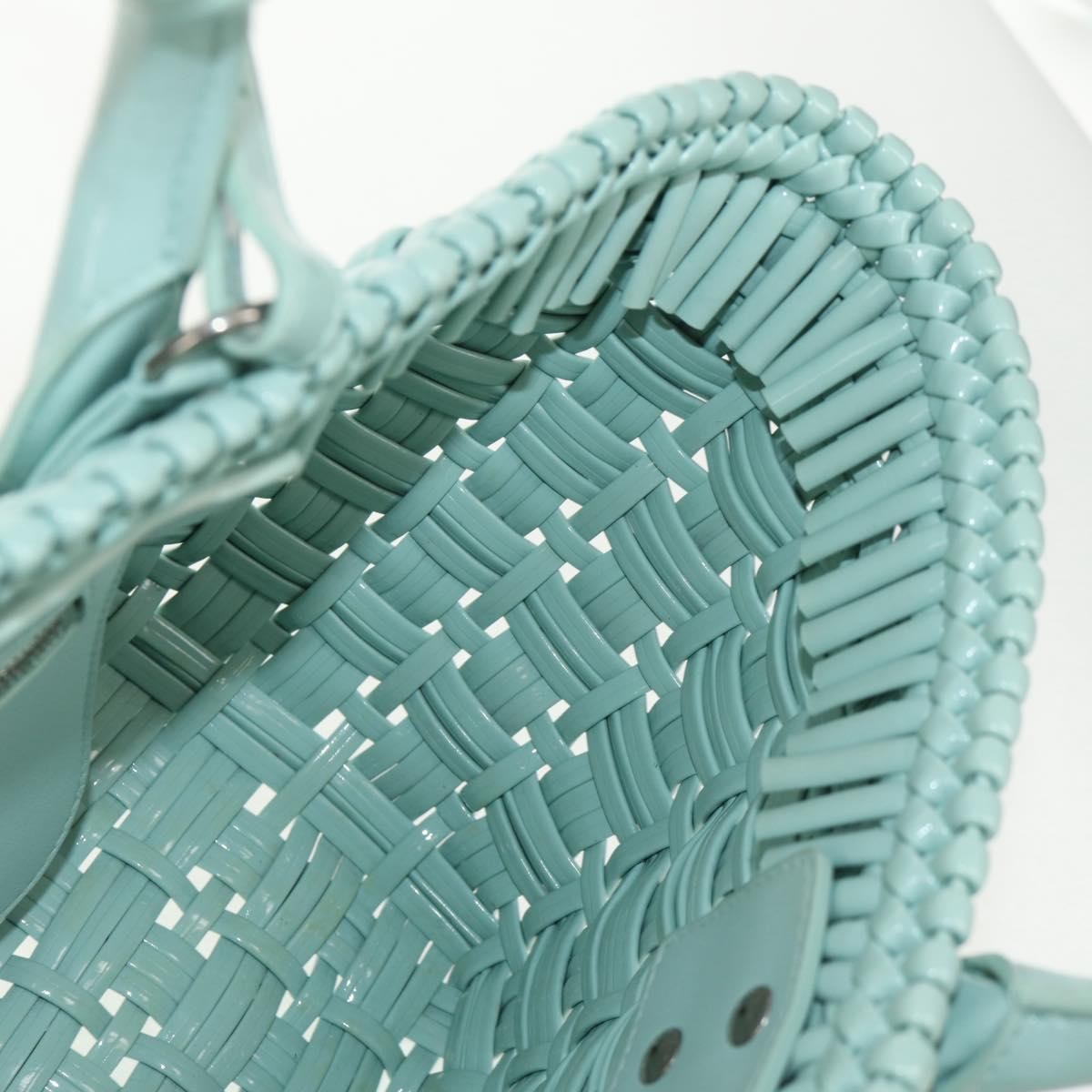 Balenciaga Bistro Panier Bag Woven Faux Leather, GREEN, RUBBER, Tote bag