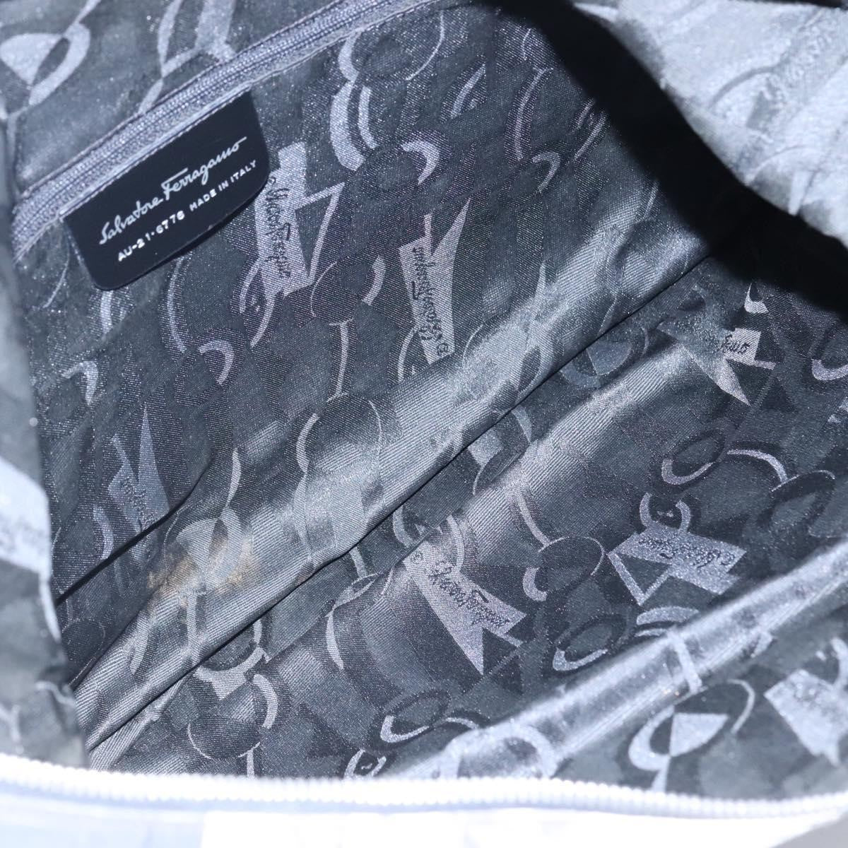 Salvatore Ferragamo Vintage Shoulder Bag Canvas, GRAY, CANVAS, Shoulder bag