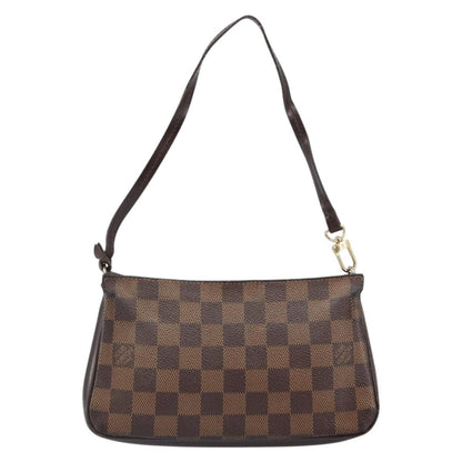 Louis Vuitton Navona Pochette Accessoires Damier, BROWN, CANVAS, Clutche & pouche