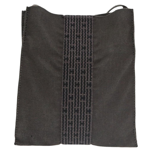 Hermes Herline Crossbody Canvas, GRAY, CANVAS, Crossbody bag